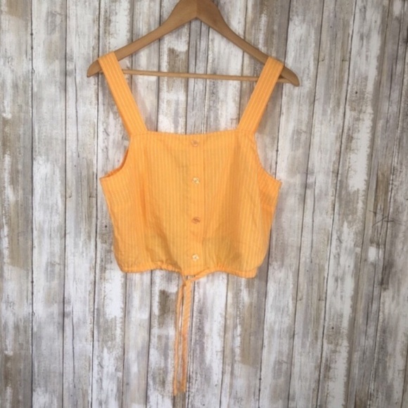 a new day Tops - NWT A New Day Linen Blend Orange Crop